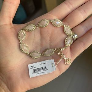NWT Kendra Scott - Jana Gold Bracelet in Rose Quartz